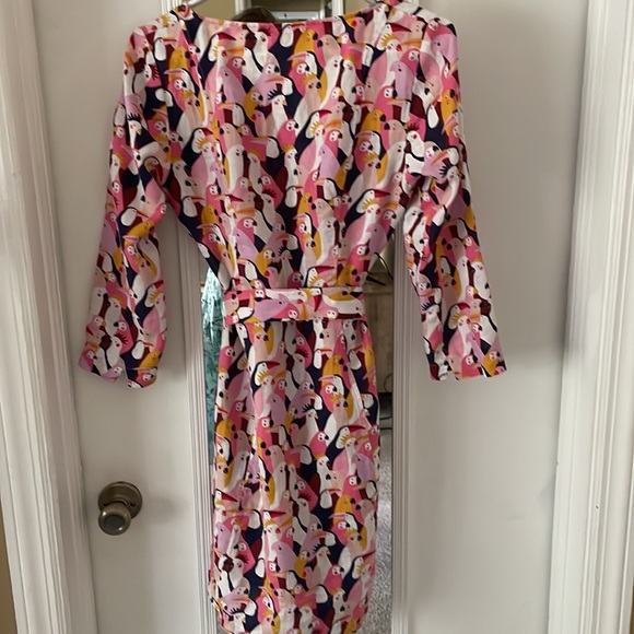 Boden parrot print linen mini dress - Picture 6 of 7